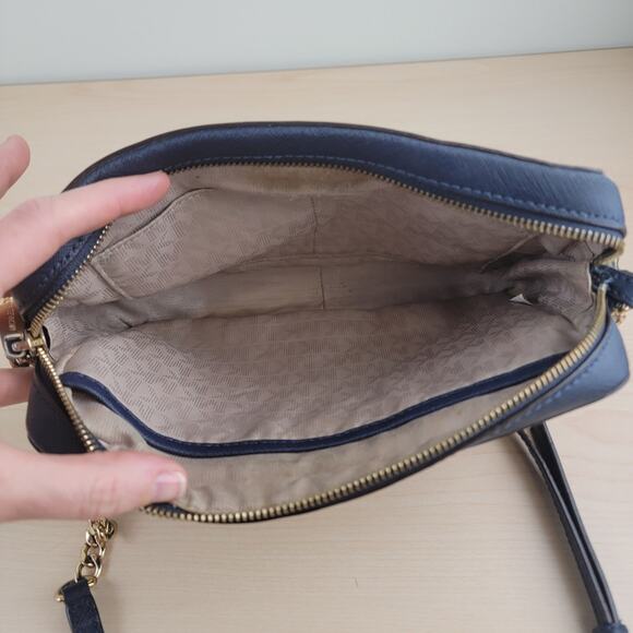 Michael Kors Navy Saffiano Leather Crossbody Bag - Picture 5 of 13